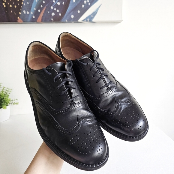 Rockport Dressports Vibram Genuine Leather Men\'s Wingtip Black Oxford Shoes 12 W main image 12